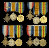 Family Group:

Three: Private H. J. Tillbrook, 4th Battalion, Royal Fusiliers (City of London Regiment), who was...