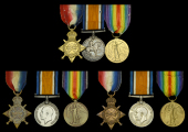 Three: Private W. Harris, Oxfordshire and Buckinghamshire Light Infantry
1914-15 Star (10920 Pte. W. Harris, Oxf: &...