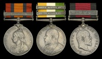 Three: Warder F. W. Carey, Natal Police

Queen’s South Africa 1899-1902, 1 clasp, Natal (1751 Tpr: F. W. Carey....
