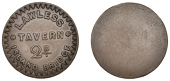 Miscellaneous Tokens and Checks, Co DUBLIN, Dublin, Island Bridge Tavern, [Thomas] Lawless, uniface brass Twopence,...