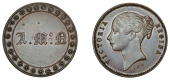 Miscellaneous Tokens and Checks, Co DUBLIN, uncertain location, A. McN., copper by Parkes [1861-72], 22mm (Rice 259;...