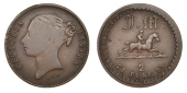 Miscellaneous Tokens and Checks, Co DUBLIN, Dublin, J[oseph] M[iller], copper Twopence by Parkes [1861-72], 22mm...