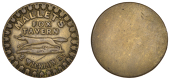Miscellaneous Tokens and Checks, Co DUBLIN, Dublin, Fox Tavern, [Richard] Mallet’s, uniface brass, 27mm (Rice 169,...