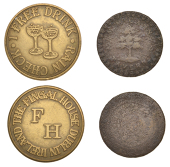 Miscellaneous Tokens and Checks, Co DUBLIN, Dublin, [The Big Tree Tavern], M[ichael] McCann, brass Twopence by...