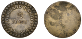 Miscellaneous Tokens and Checks, Co DUBLIN, Dublin, Bernard Barry, uniface brass Twopence, 27mm (Rice 25; Todd 17)....