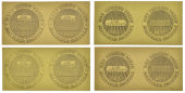 Miscellaneous Tokens and Checks, Co Waterford, Portlaw, Mayfield Factory, Malcolmson Bros, yellow card Shilling and...