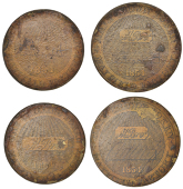 Miscellaneous Tokens and Checks, Co WATERFORD, Portlaw, Mayfield Factory, Malcolmson Bros, card Halfcrown and...