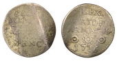 18th Century Tokens, Co ARMAGH, Armagh, Alex Morton, Threepence, 1736, legend, rev. i promis, etc, 0.86g/12h...