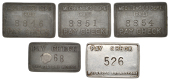 Miscellaneous Tokens and Checks, Co DUBLIN, Dublin, Broadstone Works, rectangular uniface Pay Check, stamped 68, 40...