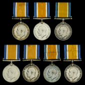 British War Medal 1914-20 (7) (11055 A. Cpl. C. E. Daniels. Oxf. & Bucks. L.I.; 1540 Pte. F. H. Andrews. Oxf. &...