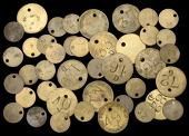 Miscellaneous Tokens and Checks, Co ANTRIM, Muckamore, York Street Flax Sp[innin]g Co Ltd, uniface brass (13),...