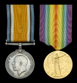 Family group to a brother and sister:

British War Medal 1914-20 (216330 Spr J C Badcock CE); Victory Medal...
