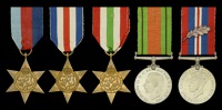 Five: Corporal F. W. Sadler, Royal Engineers 

1939-45 Star; Italy Star; France and Germany Star; Defence and War...