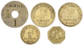 Miscellaneous Tokens and Checks, Co ANTRIM, Belfast, New Nort[h]ern Spinning & Weaving Co Ltd, octagonal brass...