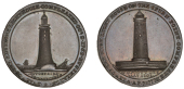 19th Century Tokens, DEVON, County series, William Upcott, Twopence, 1801, view of Eddystone lighthouse, rev. view...