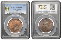 George V (1910-1936), Penny, 1919h (F 186; BMC 2256; S 4052). Tiny spot by King’s mouth, otherwise good extremely...