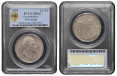 William IV (1830-1837), Halfcrown, 1834, w.w. in script (ESC 2478; S 3834). Virtually mint state, light olive tone...