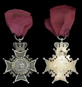 Hampshire Regiment Shooting Medal, silver cross, 60mm x 45mm, reverse engraved ‘3rd Volunteer Battn. Hampshire...