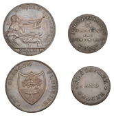 18th Century Tokens, LANARKSHIRE, Glasgow, Gilbert Shearer & Co, Halfpenny, 1791, 12.91g/6h (DH 2, bronzed);...