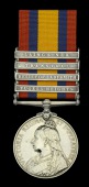 Queen’s South Africa 1899-1902, 4 clasps, Tugela Heights, Relief of Ladysmith, Transvaal, Laing’s Nek (1365 Pte....