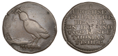 18th Century Tokens, Co DOWN, Newtownards, Thomas Fisher, Twopence, kingfisher standing left, rev. legend in 8...