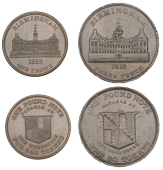 19th Century Tokens, WARWICKSHIRE, Birmingham, Workhouse, Threepence, 1813, 67.33g/12h (W 380), Penny, 1812,...