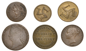 Miscellaneous Tokens and Checks, Co DUBLIN, Dublin, Coffee Palace, Coffee Stands, brass Penny by Parkes [1890-2],...