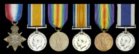 Three: Lieutenant Commander, late Chief Gunner, J. M. Mackie, Royal Navy
1914-15 Star (Gnr. J. M. Mackie, R.N.);...
