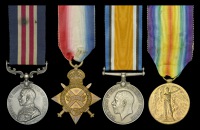 A Great War 1916 ‘Battle of the Somme’ M.M. group of four awarded to Staff Sergeant A. E. Doughty, Canadian Army...