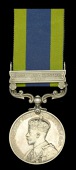 India General Service 1908-35, 1 clasp, North West Frontier 1935 (2975898 Pte. D. Darroch. A. & S.H.) nearly...
