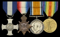 A fine Great War D.S.C. group of four awarded to Gunner, later Lieutenant-Commander, F. Grinney, Royal Navy, who was...