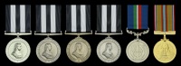 Service Medal of the Order of St John (4), all unnamed, with straight bar suspensions; together with a Merchant Navy...