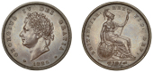 George IV (1820-1830), Proof Penny, 1826, in bronzed-copper, rev. C, edge plain, 19.20g/12h (BMC 1428; S 3823). Tiny...