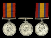 Queen’s South Africa 1899-1902, no clasp (2), (6039 Pte. E. Summerfield, 1st Rl. Sussex Regt.; 7805 J. Patterson....