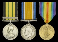 Three: Sergeant Isaac, 1st Battalion, King’s African Rifles

Africa General Service 1902-56, 1 clasp, Nyasaland...