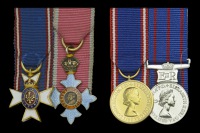 An unattributed C.V.O., C.B.E. pair
The Royal Victorian Order, C.V.O., Commander’s badge, gilt and enamel; The...
