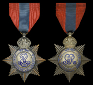 Imperial Service Medal (2), E.VII.R., Star issue, unnamed, in Elkington, London, case of issue; G.V.R., Star issue...