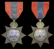 Imperial Service Medal, G.V.R., Star issue (2) (Herman A. Broad; Edwin Brown) first in Elkington, London, case of...