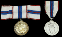 Jubilee 1977 (2), both unnamed as issued, one on lady’s bow riband, and this in Royal Mint card box of issue,...