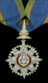 Thailand, Kingdom, Order of the Crown of Thailand, Third Class neck badge, 83mm including crown suspension x 53mm,...
