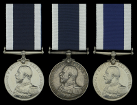 Royal Navy L.S. & G.C., G.V.R., 1st issue (3), (177449 G. H. Wraight, Off. Ck. 1Cl, H.M.S. Berwick.; 196792. G....