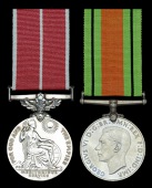 A Second War ’Home Guard’ B.E.M. pair awarded to Sergeant H. L. Gibbs, 1st Oxfordshire (Banbury) Battalion Home...