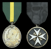 An Order of St. John pair awarded to Private J. Allen, 4th Battalion, Oxfordshire and Buckinghamshire Light...