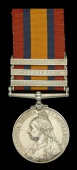 Queen’s South Africa 1899-1902, 3 clasps, Relief of Kimberley, Paardeberg, Driefontein (4452 Pte. J. Beckley....