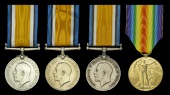 British War Medal 1914-20 (3) (Capt. J. D. B. Warwick; 2. Lieut. A. Bennett.; 2. Lieut. W. H. Flory.); Victory Medal...