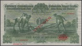 Currency Commission, Bank of Ireland, colour trial £100, 5 September 1978 (fictitious date), serial number 00ZK...