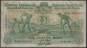 Currency Commission, Ulster Bank, £1, 6 May 1929, serial number 01UA 095805, Brennan and Patton signatures,...