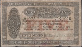 Belfast Banking Company Limited, £5, 6 July 1916, serial number A/Y. 1075, a little damage to lower half of the...