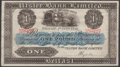 Ulster Bank Limited, £1, 1 October 1930, serial number 358427, manuscript Gore signature, one cross in crayon on...
