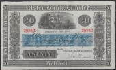 Ulster Bank Limited, £20, 1 January 1948, serial number 28942, manuscript Williams signature, original paper with...